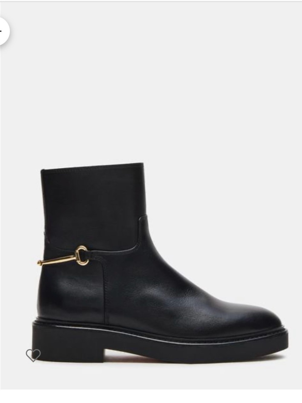 Steve Madden Black Leather Ankle Boots with Gold Accent - new with box and tags